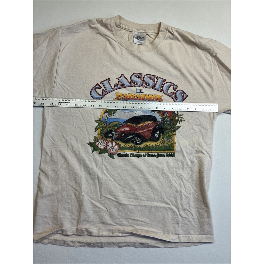 2009 Classic Chevys Of Reno Car Show Tee In Paradise Short Sleeve T-Shirt Large - Picture 5 of 6